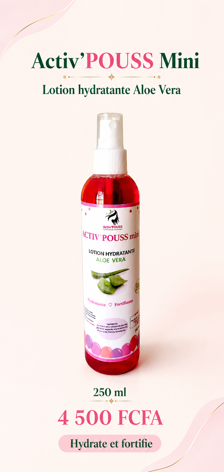Affiche Lotion hydratante Aloe Vera Mini 250 ml, 4 500 FCFA